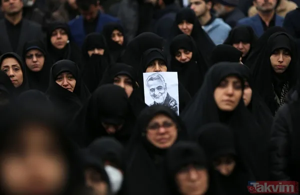 Kasım Süleymani için Ahvaz'da cenaze töreni - 36