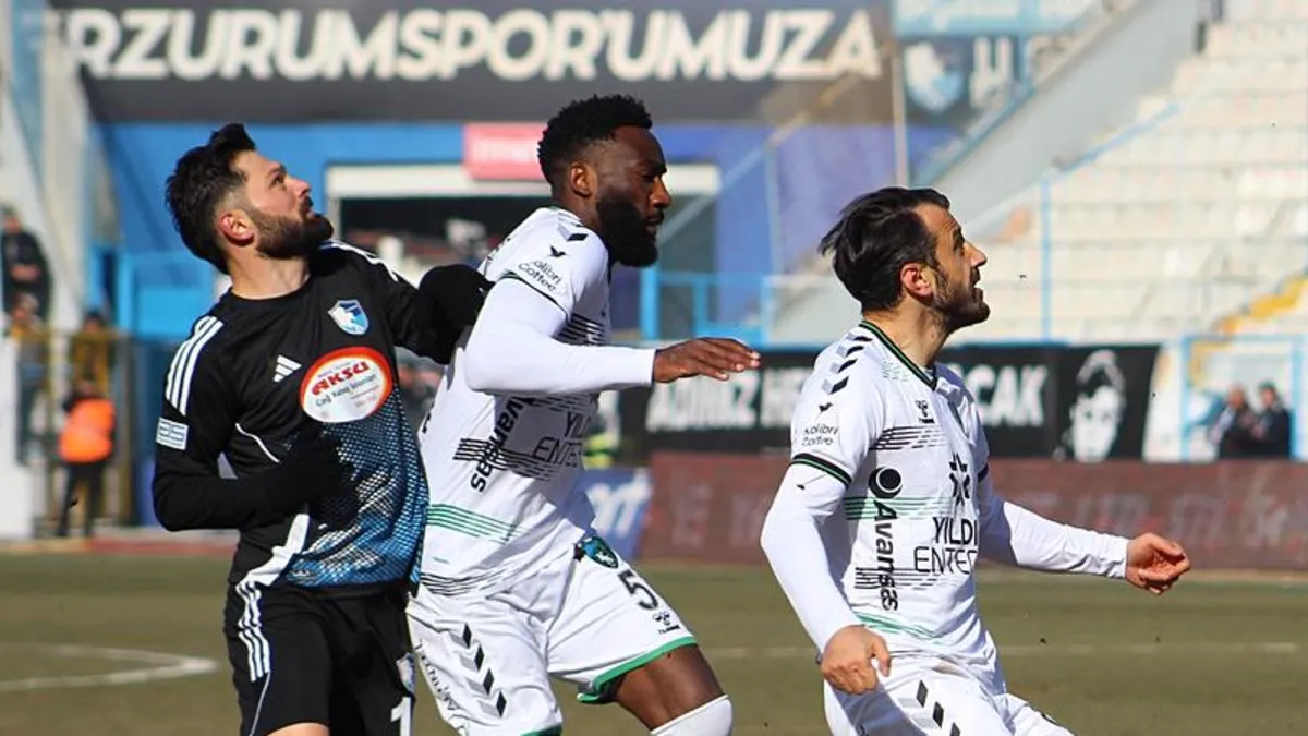 Erzurumspor FK ile Kocaelispor maçında kazanan yok!
