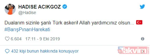 Barış Pınarı Harekatı'na susanlara Yusuf Güney'den anlamlı video! Ünlü isimlerden Barış Pınarı Harekatı'na destek yağıyor... - 21