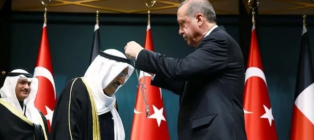 Erdoğan, Kuveyt Emiri’ne devlet nişanı tevcih etti