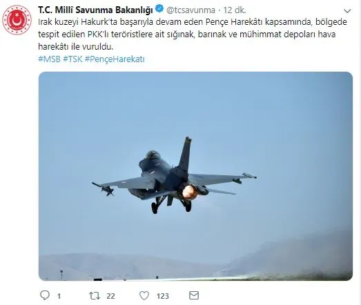 Son dakika haberi: PKK'ya "pençe" darbesi! Teröristlere sığınak, barınak ve depoları hava harekâtı ile vuruldu-1