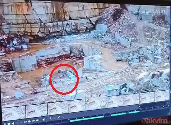 Balıkesir'deki mermer ocağında facia: 2 işçinin üzerine kaya düştü! Göçük anı kameralarda - 9