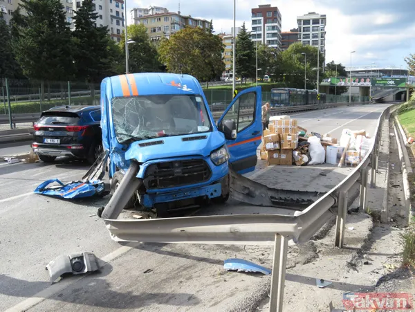 Karasızlık sonucu dehşet bir şekilde ölüyordu! Bariyerler kargo aracına ok gibi saplandı - 6