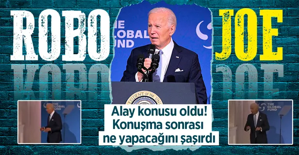 ABD Başkanı Joe Biden'ın konuşma sonrası yaptığı tuhaf hareketler sosyal medyada gündem oldu