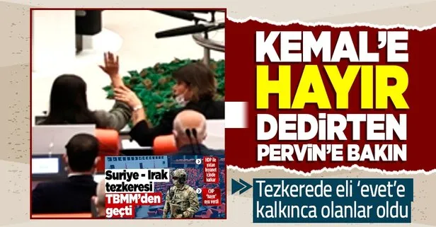HDP Eş Genel Başkanı Pervin Buldan, Suriye - Irak tezkeresine yanlışlıkla ’evet’ dedi