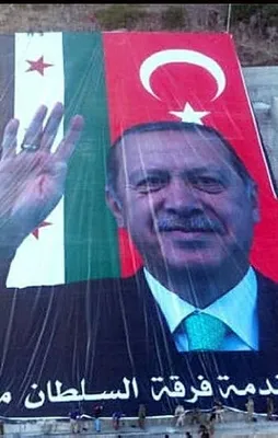 Darmık Dağı'nda Erdoğan posteri