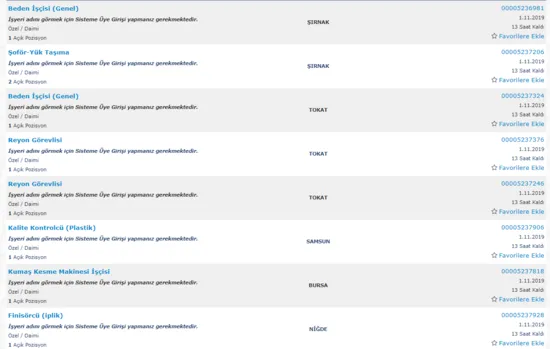 1 Kasım tarihi ile İŞKUR vasıfsız binlerce işçi alımı yapıyor!-2