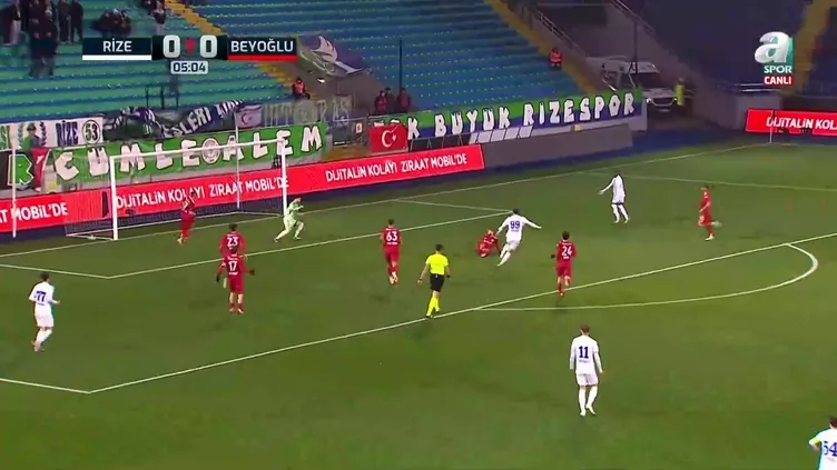 GOL | Rizespor 0-1 Beyoğlu Yeni Çarşı FK Alhan Kurtoğlu