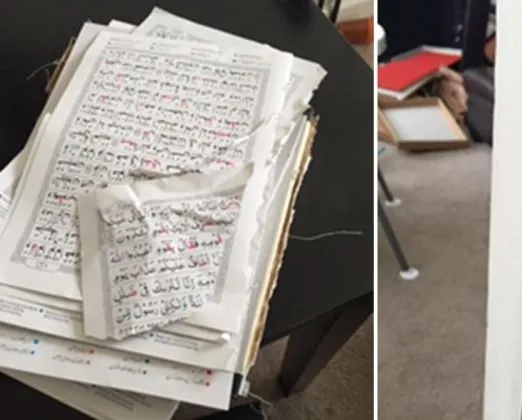 PYD’li teröristler cami bastı Kur’an-ı Kerim yırttı