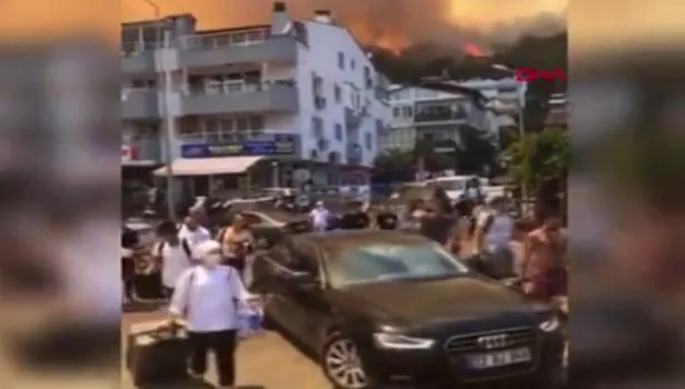 Marmaris son dakika! Marmaris Armutalan'da orman yangını! Bavulunu kapan evinden kaçtı