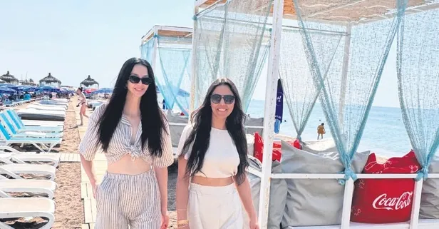 Elif Ece Uzun Antalya’da fit fiziğiyle büyüledi