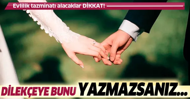 Evlilik tazminatı çalışmaya engel değil