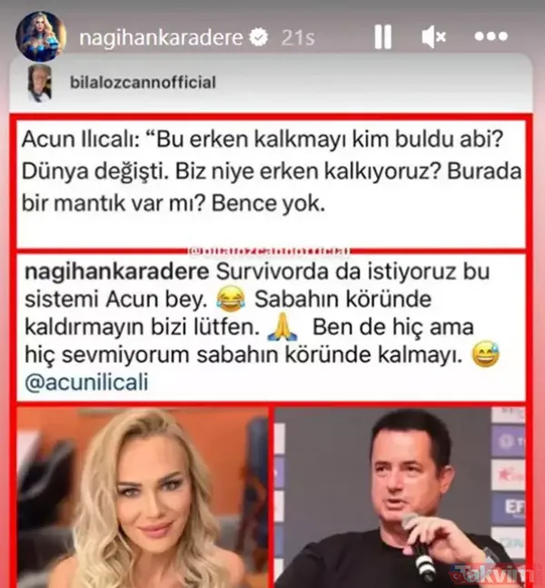 Survivor All-Star'a Nagihan'dan Acun Ilıcalı'ya rest "Hiç ama hiç sevmiyorum" Survivor gediklisi Nagihan Karadere... - 6