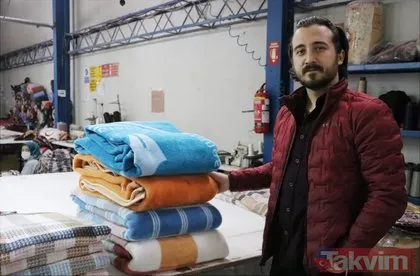 Türkiye’nin ihtiyacının yüzde 95’ini karşılıyor! Uşak’ta battaniye taleplerine yetişilemiyor