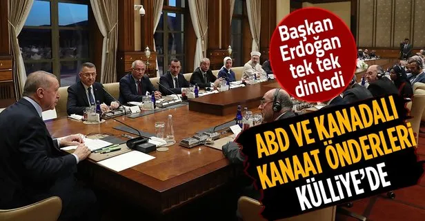 Başkan Erdoğan, ABD ve Kanadalı Müslüman kanaat önderlerini kabul etti