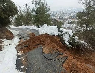 Mersin’de aşırı yağıştan dolayı heyelan