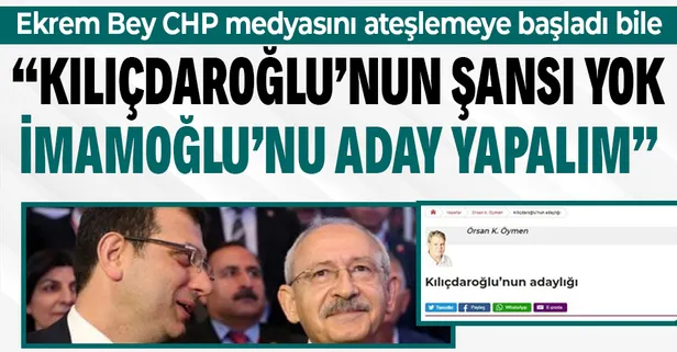 CHP'deki adaylık krizi yandaş medyaya da sıçradı! Cumhuriyet yazarı, Kılıçdaroğlu'nu gömdü İmamoğlu'nu parlattı