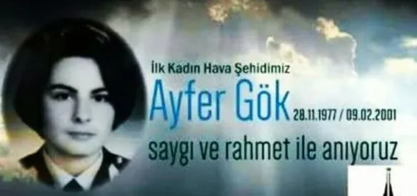 Konya 3. Ana Jet Üs Komutanlığından kalkan, Hava Pilot Teğmen Ayfer Gök komutasındaki F-5A uçağı, eğitim uçuşu sırasında Karaman'ın Ermenek ilçesi yakınında düştü. Gök, ''ilk şehit kadın pilot'' oldu