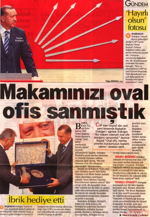 Başbakan Erdoğan'dan Başkan Erdoğan'a... CHP'ye ziyaretin dünü ve bugünü! Altı Ok önünde tarihi kare: Baykal'la havuç kokteyli sohbet - 17