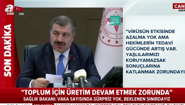 Sağlık Bakanı Fahrettin Koca İstanbul, Ankara ve İzmir'in 1 aylık Kovid-19 verilerini açıkladı!