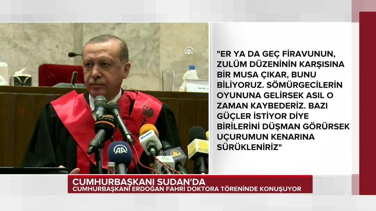 Erdoğan'dan Sudan'da sömürgeci Batı'ya sert sözler