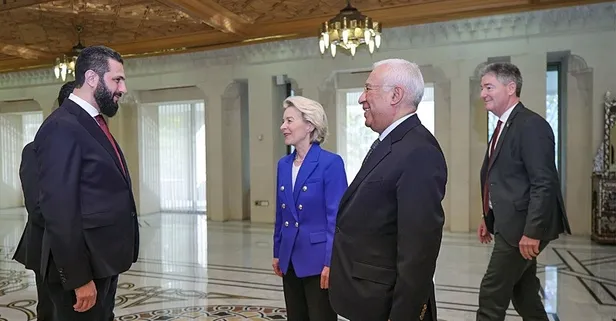 AB’den Şam’a tarihi ziyaret: Von der Leyen ve Costa, Ahmed Şara ile görüştü