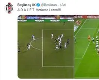 Beşiktaş G.Saray’ın golüne tepki gösterdi