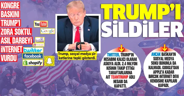 Donald Trump'a dijital ambargo! Sildiler...