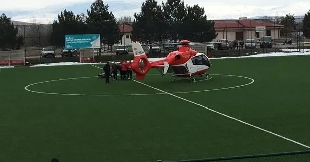 Sivas’taki amatör maça helikopter molası!