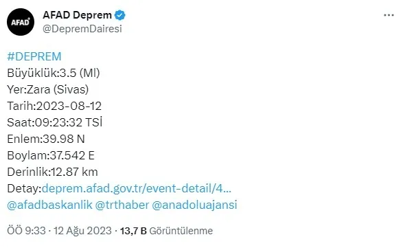 İzmir'de ve Sivas'ta deprem! Kuşadası Körfezi ile Zara sallandı... AFAD Kandilli Rasathanesi son depremler listesi-2