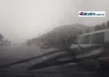 Düzce’de fındık büyüklüğünde dolu yağdı