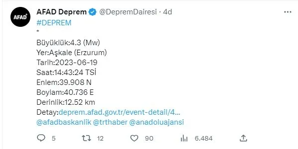 Son dakika! Erzurum Aşkale'de korkutan deprem! 19 Haziran 2023 AFAD-KANDİLLİ son depremler listesi! Az önce deprem mi oldu?-3