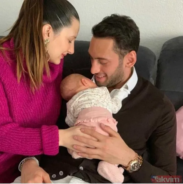 Hakan Çalhanoğlu ve eşinden Milano pozu! Boşanma krizinden sonra mutlu aile tablosu - 10