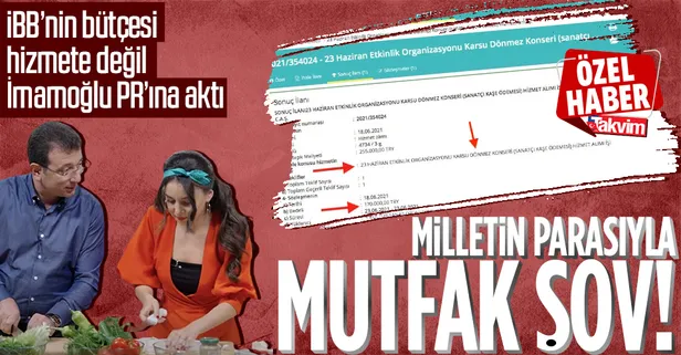 İBB bütçesiyle Ekrem İmamoğlu PR'ı! Karsu Dönmez'le mutfakta şovun bedeli ortaya çıktı