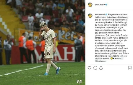 Galatasaraylı Emre Mor, Kayserispor maçında gördüğü kırmızı kart için özür diledi-1