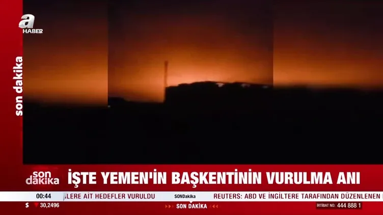 ABD ve İngiltere Yemen'de Husileri vurdu!