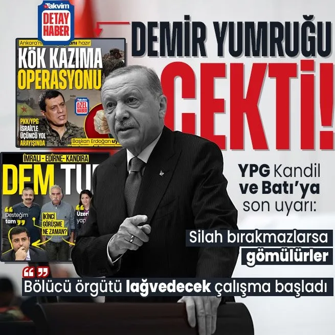 Başkan Erdoğandan YPG ve Kandile son uyarı! Bölücü örgütü lağvedecek çalışma başladı diyerek duyurdu: Silah bırakmazlarsa gömülürler