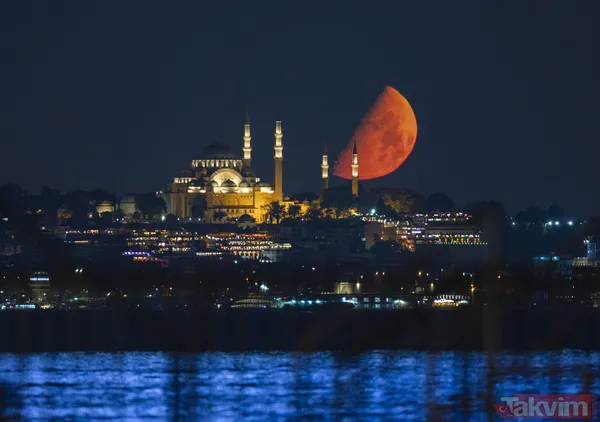 İstanbul'da kartpostallık görüntüler... Yarım ay büyüledi - 1