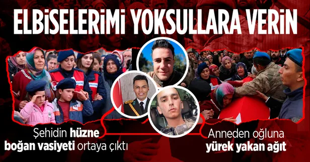 Türkiye Pençe-Kilit şehitlerini uğurladı! Şehit Onur Öztürkmen'den hüzne boğan vasiyet: Kıyafetlerimi yoksullara verin