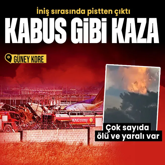 Güney Kore’de uçak kazası! Yolcu uçağı iniş sırasında pistten çıkarak duvara çarptı: Çok sayıda ölü ve yaralı var
