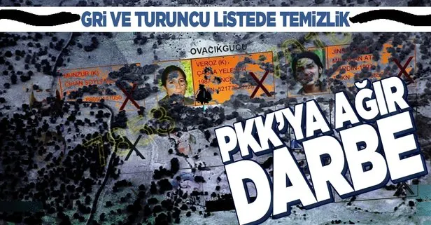 PKK’ya Eren Kış-6 darbesi! Gri ve turuncu listeden 5 terörist temizlendi