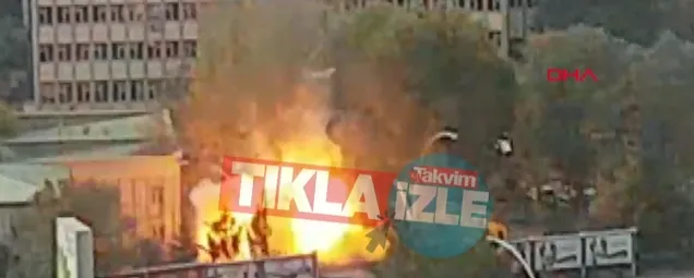 Ankarada patlama! MTA yerleşkesinde patlama anı videosu izle! Korku anları kamerada