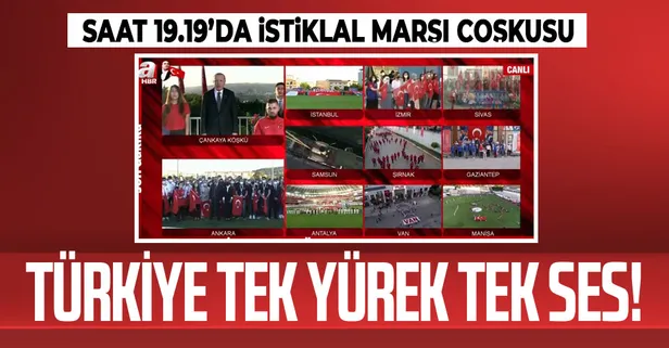 Türkiye'de 19 Mayıs coşkusu! Saat 19.19'da İstiklal Marşı okundu