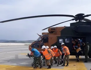 Askeri helikopter, yaralı çocuk için havalandı