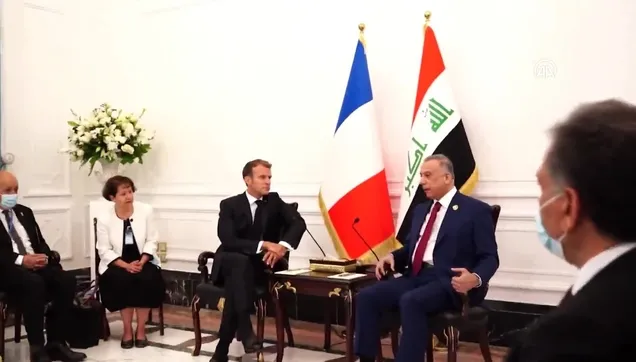 Fransa Cumhurbaşkanı Emmanuel Macron Irak'ta