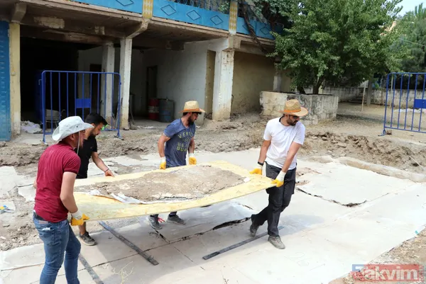 Kaçak kazıda bulunan mozaikler 98 parçaya bölünerek Zeugma Mozaik Müzesi'ne taşınıyor - 3