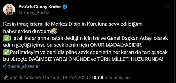 İYİ Parti'de 6 isim kesin ihraç istemiyle disipline sevk edildi! Karar sonrası Musa Ertugan ve Ethem Baykal'dan Meral Akşener'e yaylım ateşi-21