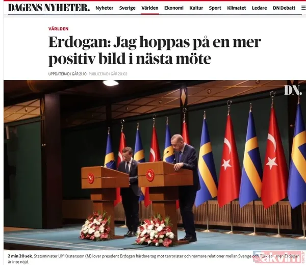 Başkan Erdoğan ve İsveç Başbakanı Kristersson görüşmesi İsveç basınında! Terör örgütleriyle diyaloğa girilmeyecek sözü - 4