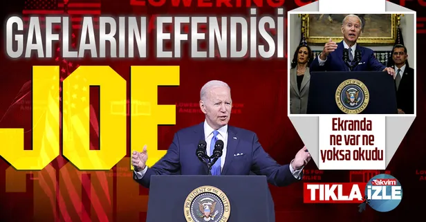 ABD Başkanı Joe Biden gaflara doymuyor! Şimdi de prompter yüzünden rezil oldu