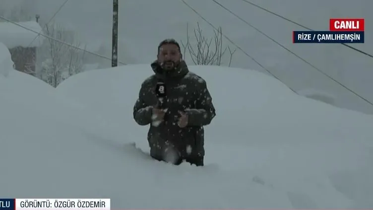 Rize Ayder’de yoğun kar yağışı